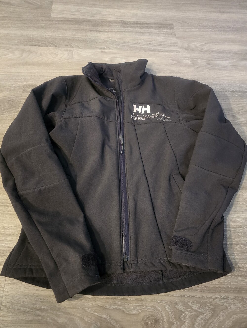 Helly Hansen Black Softshell Jacket with White Logo